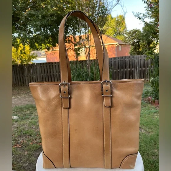 Vintage Camel Leather Coach Leatherware Hampton Legacy Bag 6491